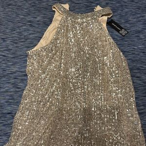 Silver sparkly Cable&Gauge top